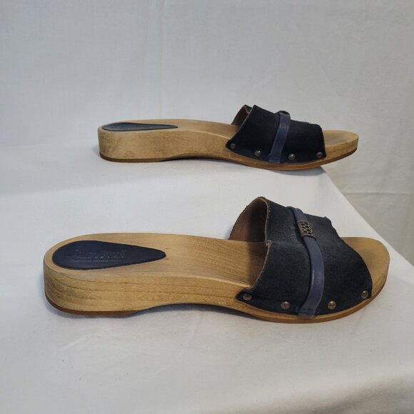 Sanita Mirsa Flex Sandal Blue Suede Clog Size 39 - Picture 3 of 9